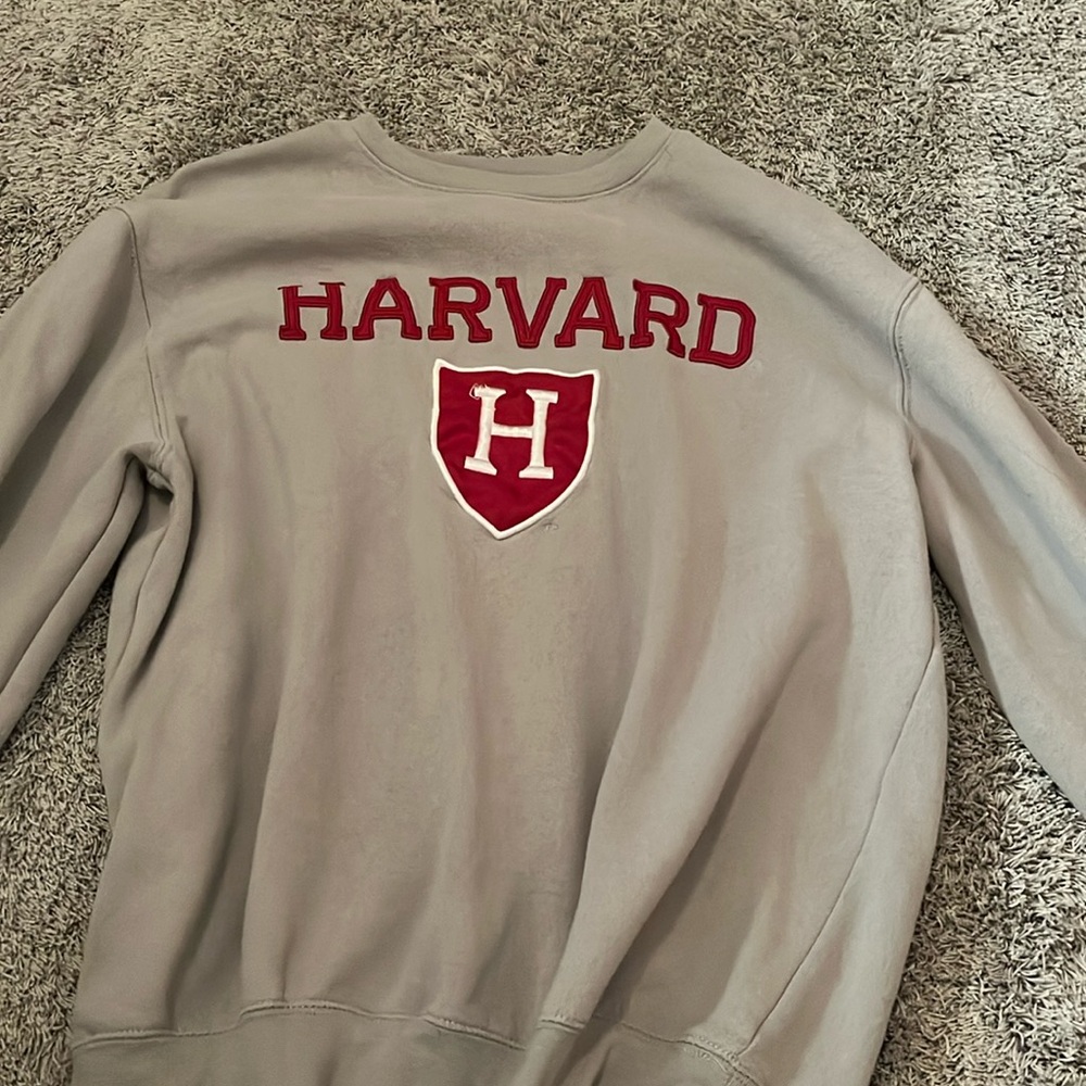 grey harvard crew neck